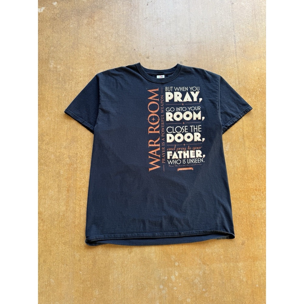 VTG 2015 War Room Jesus Movie Promo Black T-Shirt Drama XL Y2K